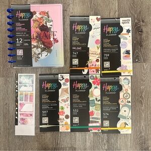Happy Planner 12 Month Calendar and Colorful Happy Planner Sticker Books